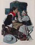 Norman Rockwell, Gary Cooper as The Texan, pencil signature lower right, APIV/XXXV lower left $1,000-1,500