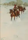 Ron Stewart, Montana Supplies, gouache
