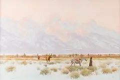 Douglas Ricks, Foothills Camp, oil on board