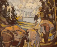 Clark Hobart, The Pack Trip, oil on canvas