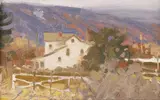 Thanksgiving Day by Mike J. Lynch, oil on canvasboard, offered Mar 2023