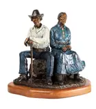 Marie Barbera, The Old People, bronze