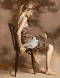 Jenny's Bentwood Chair by Jr. William Whitaker, oil on canvas, offered Mar 2023