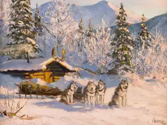 Ellen Henne Goodale, Ready to Run, oil on canvas