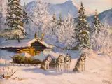 Ellen Henne Goodale, Ready to Run, oil on canvas