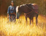 Doug Hall, Ready for the Travois, oil on canvas