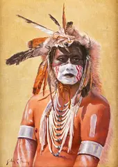 Warrior by John Gawne, oil on canvasboard, offered Mar 2023