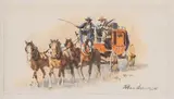On the Trail by Jr. Paul Abram, mixed media on cigarette paper, offered Mar 2023