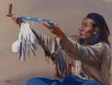 The Ritual by John Fawcett, watercolor, offered Mar 2023