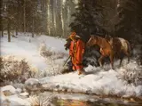 Joe Abbrescia, A Fresh Snow, oil on canvasboard