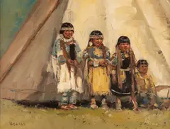 Sheryl Bodily, Indian Days, oil on canvas