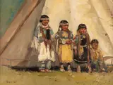 Sheryl Bodily, Indian Days, oil on canvas