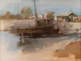 Harley Brown, (CA) El Barco, pastel