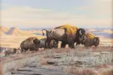 Elmer Sprunger, The Bull Gang, oil on canvas