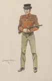 Joe De Yong, The Duke, Howard Hawks' El Dorado, mixed media