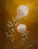 Judy Syverson, Bear Grass, oil on board