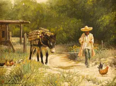 Dan Bodelson, Roadside Congestion, oil on canvas
