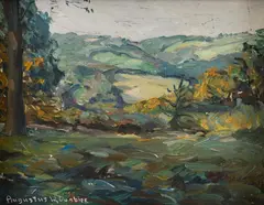 Augustus W. Dunbier, Rolling Land, oil on board