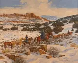 Karin Hollebeke, Last Crest to Fort Duchesne, oil on canvas