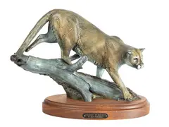 Cougar by Lyle Schwabauer, bronze, offered Mar 2023