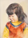 Inquisitive by Dee Toscano, oil on board, offered Mar 2023