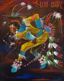 George E. Flett, Sun Boy, oil on canvas, gallery wrapped