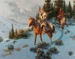 John Cox, Cold Day on Maria's Pass, oil on canvas