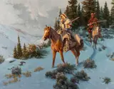 John Cox, Cold Day on Maria's Pass, oil on canvas