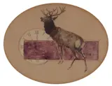 Olaf Carl Seltzer, Elk, watercolor