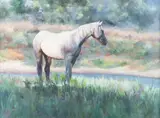 In the Early Morning Sunshine by Margo Petterson, oil on canvas, offered Mar 2023