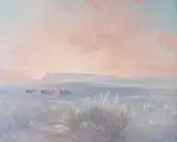 Carl J. Smith, Breaking Camp, oil on board