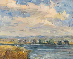 Robert Moore, Big Sky, oil on board