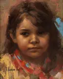Native Girl by Arlene Hooker Fay, pastel, offered Mar 2023
