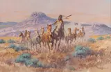 (NWR) Captured Ponies by Robert F. Morgan, watercolor, offered Mar 2023