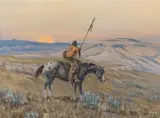 Les Peters, Prayer to the Great Manitou, oil on canvasboard
