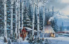 Kirk Randle, Winter Camp, gouache