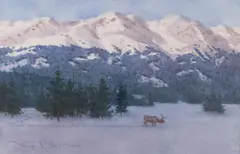 Joseph Bohler, (AWS, NWR) Winter Morning, watercolor