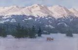 Joseph Bohler, (AWS, NWR) Winter Morning, watercolor
