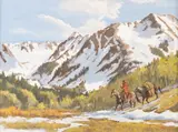Mark Ogle, Mountain Man, oil on board