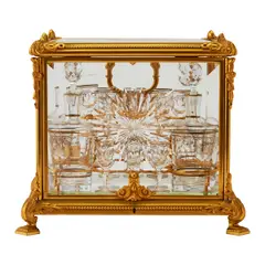 Belle Epoque Style Gilt, Untitled, bronze and crystal tantalus