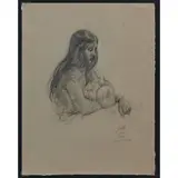 Dieter Borst, Bartlett III (American, born 1955), "Will at Six Months,", 1975, pencil drawing on paper, [approximate dimensions -