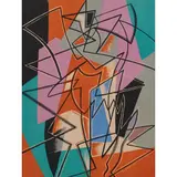 Gino Severini, "Pas De Deux," (Step for Two), colored, lithograph, [approximate dimensions -
