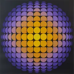 "Diffraction Crystalline," by Jean-Pierre Yvaral, screenprint, [approximate dimensions -, offered Aug 2026