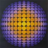 Jean-Pierre Yvaral, "Diffraction Crystalline,", screenprint, [approximate dimensions -