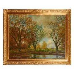 Arnold Marc Gorter, Landscape, oil on canvas, [approximate dimensions -