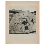 Gordon Cook, "Diamond Heights,", etching on paper, [approximate dimensions -