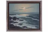 Glotzer born in 1927 and died in 2007. The artwork features a wonderfully and professionally crafted by Joseph, oil on canvas construciton that shows an elegant, offered Nov 2025