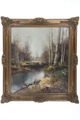 Gustav Türk, 1950s, Original Oil On Canvas