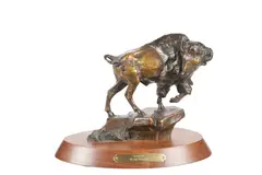 Bison by Con Williams, bronze sculpture c. 1999, offered Nov 2025