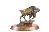 Con Williams, Bison, bronze sculpture c. 1999